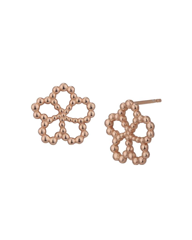 Carlton London 18Kt Rose Gold Plated Floral Bold Studs : FJE4997