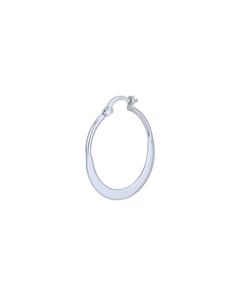 Carlton London Rhodium-Plated Circular Hoop Earrings : FJE5029