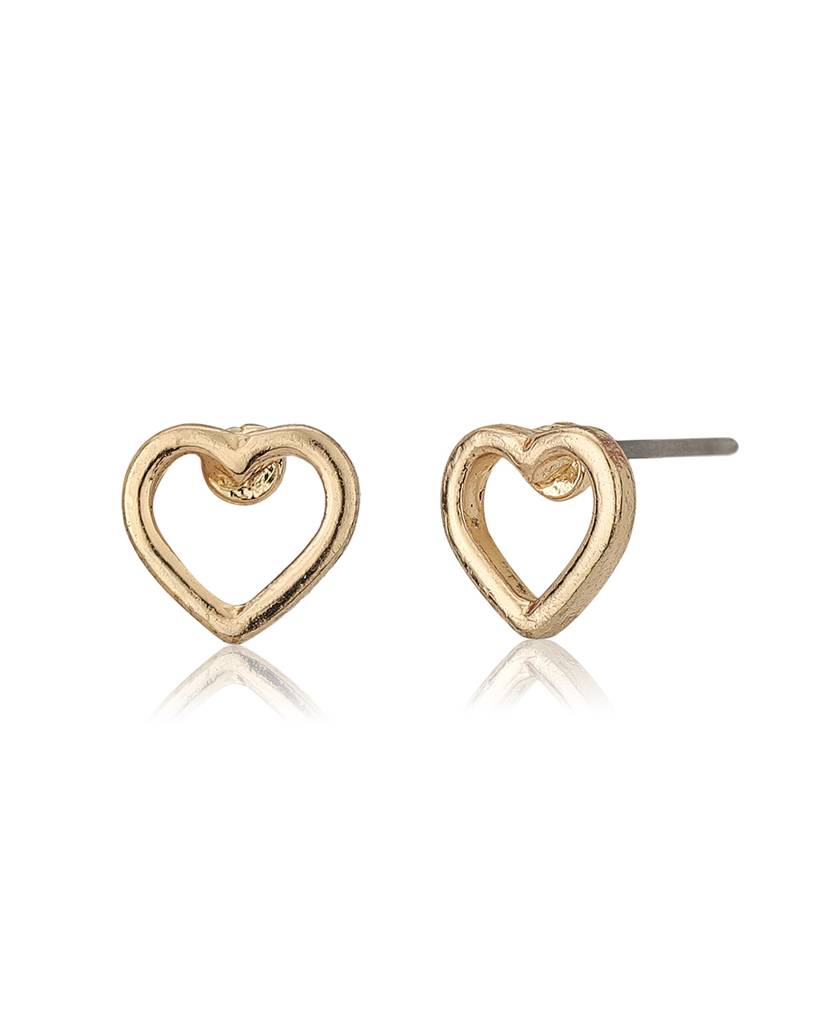 Set Of 10 Gold-Toned & Pink Contemporary Studs Earrings : FJES3894