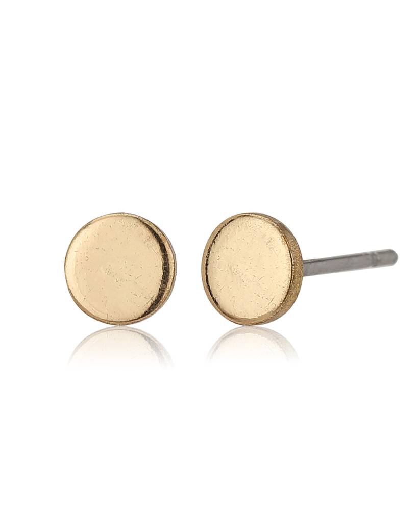 Set Of 10 Gold-Toned & Pink Contemporary Studs Earrings : FJES3894