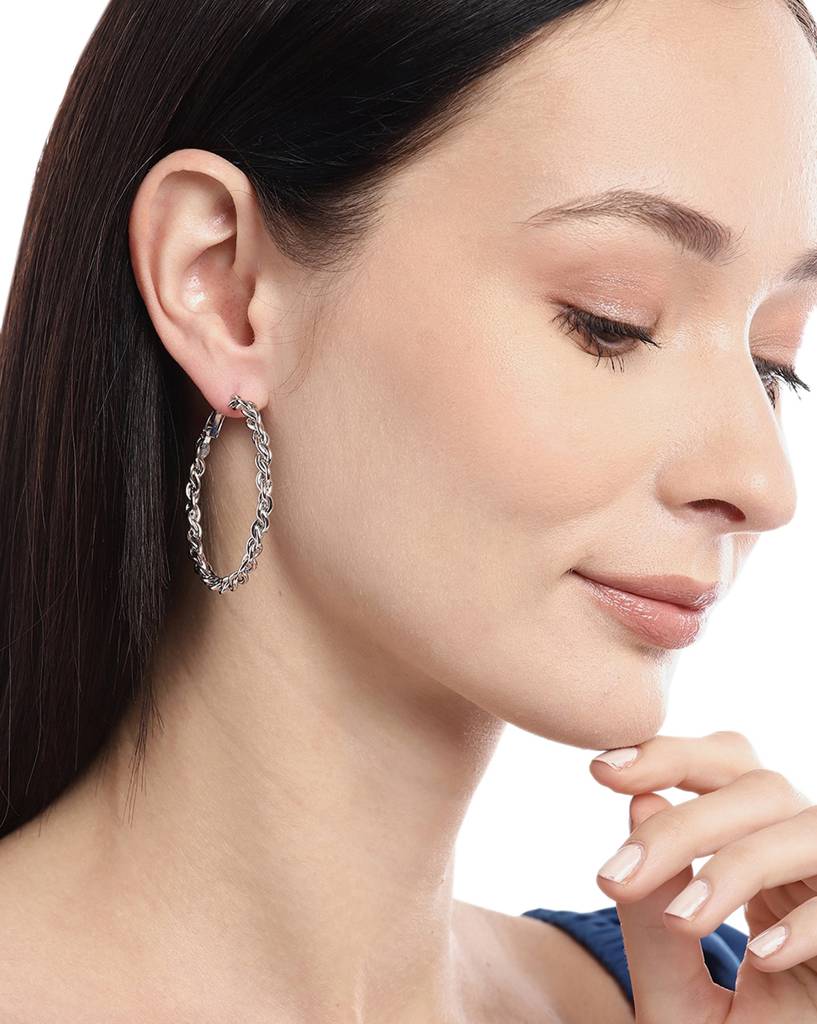 Carlton London Pack Of 2 Gold-Plated Circular Hoop Earrings : FJES4451