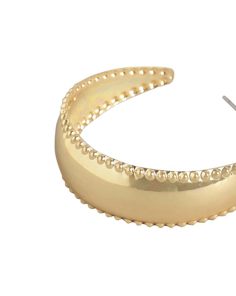Carlton London Pack Of 2 Gold-Plated Circular Hoop Earrings : FJES4451