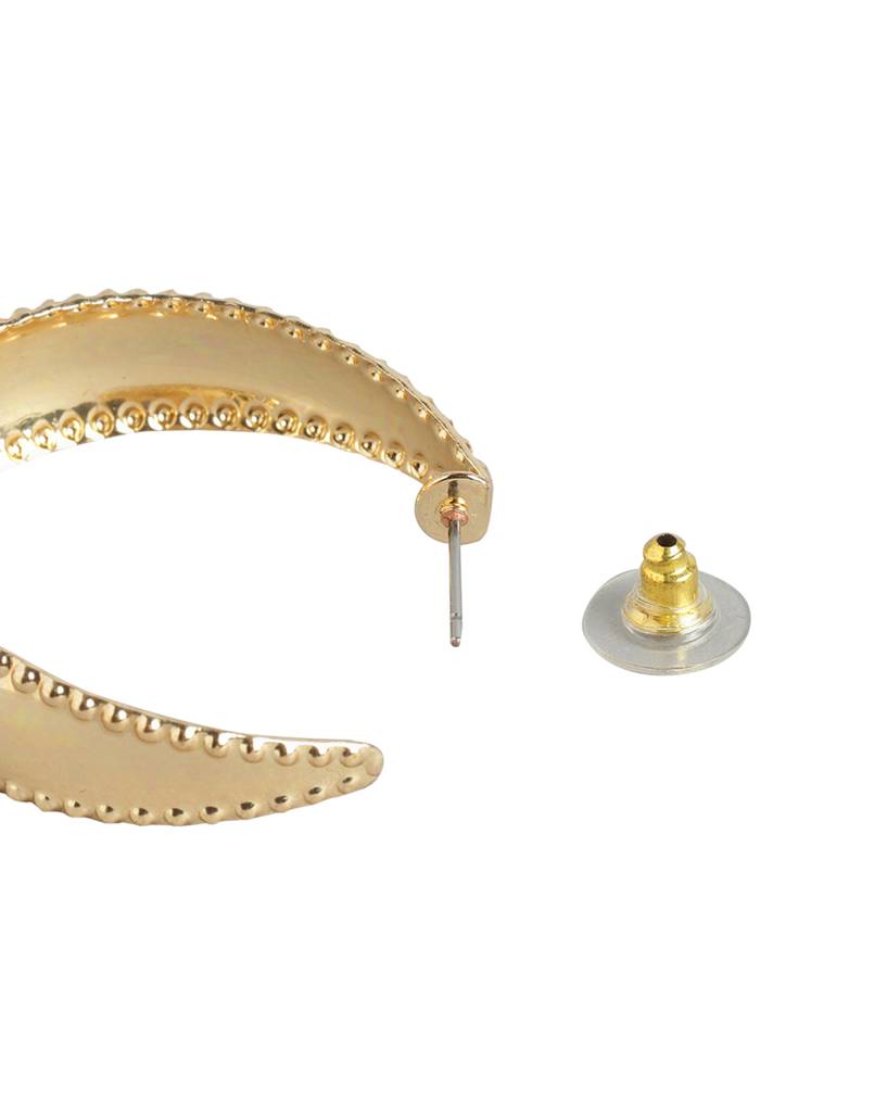 Carlton London Pack Of 2 Gold-Plated Circular Hoop Earrings : FJES4451