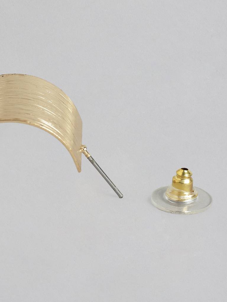 Pack Of 3 Gold-Plated Circular Hoop Earrings : FJES4517