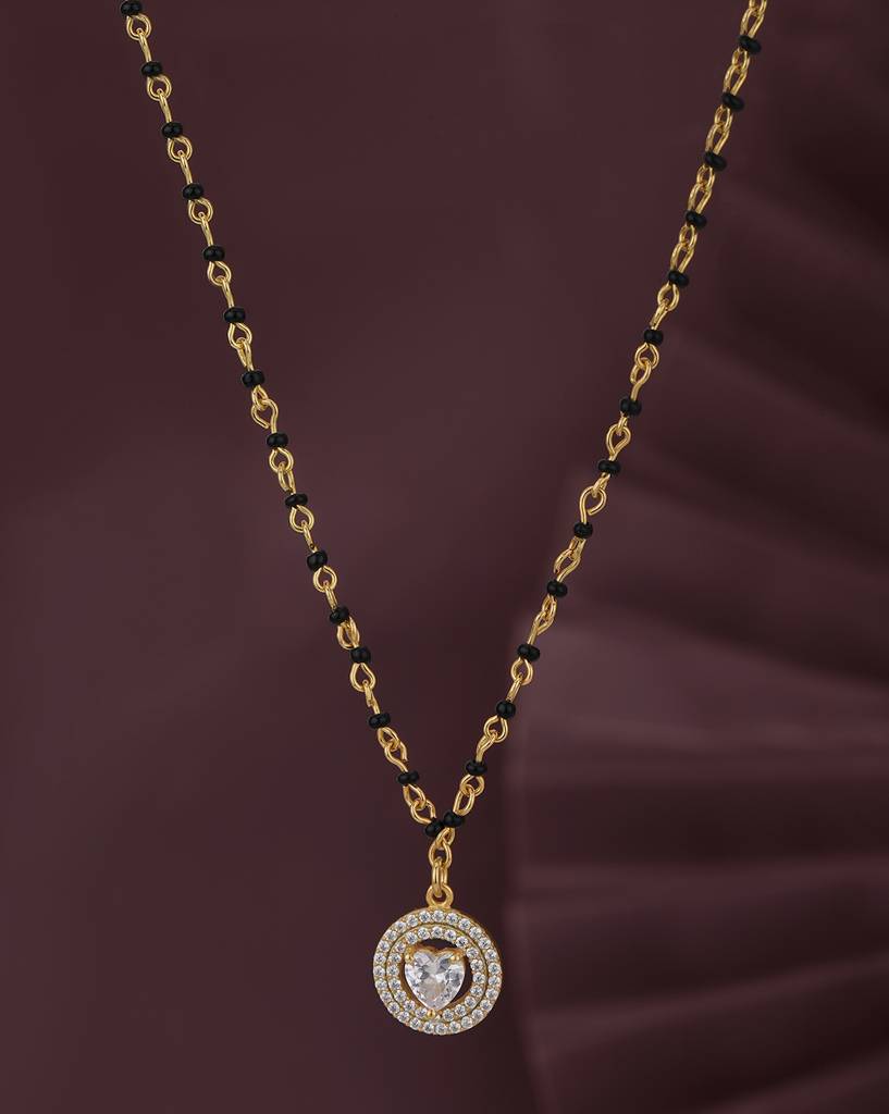 Carlton London, Gold-Plated Cz-Studded Mangalsutra : FJM4289