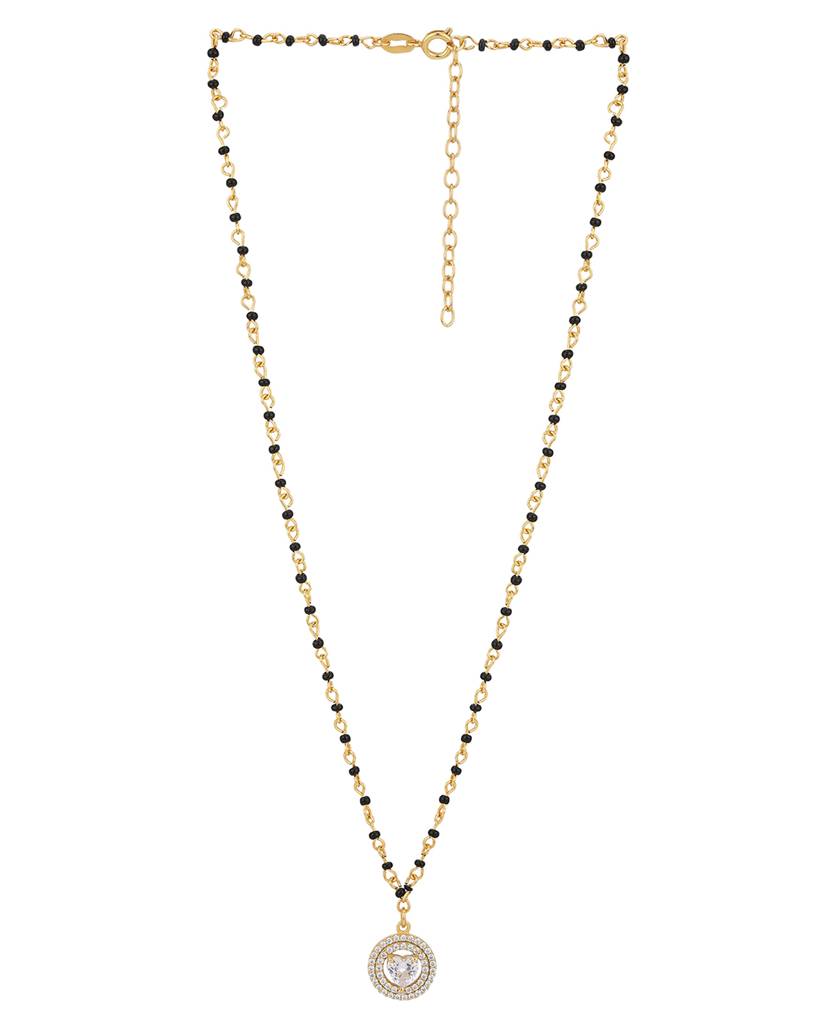 Carlton London, Gold-Plated Cz-Studded Mangalsutra : FJM4289