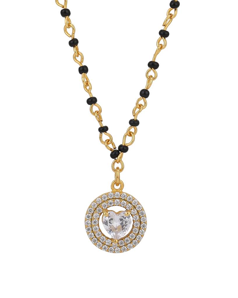 Carlton London, Gold-Plated Cz-Studded Mangalsutra : FJM4289