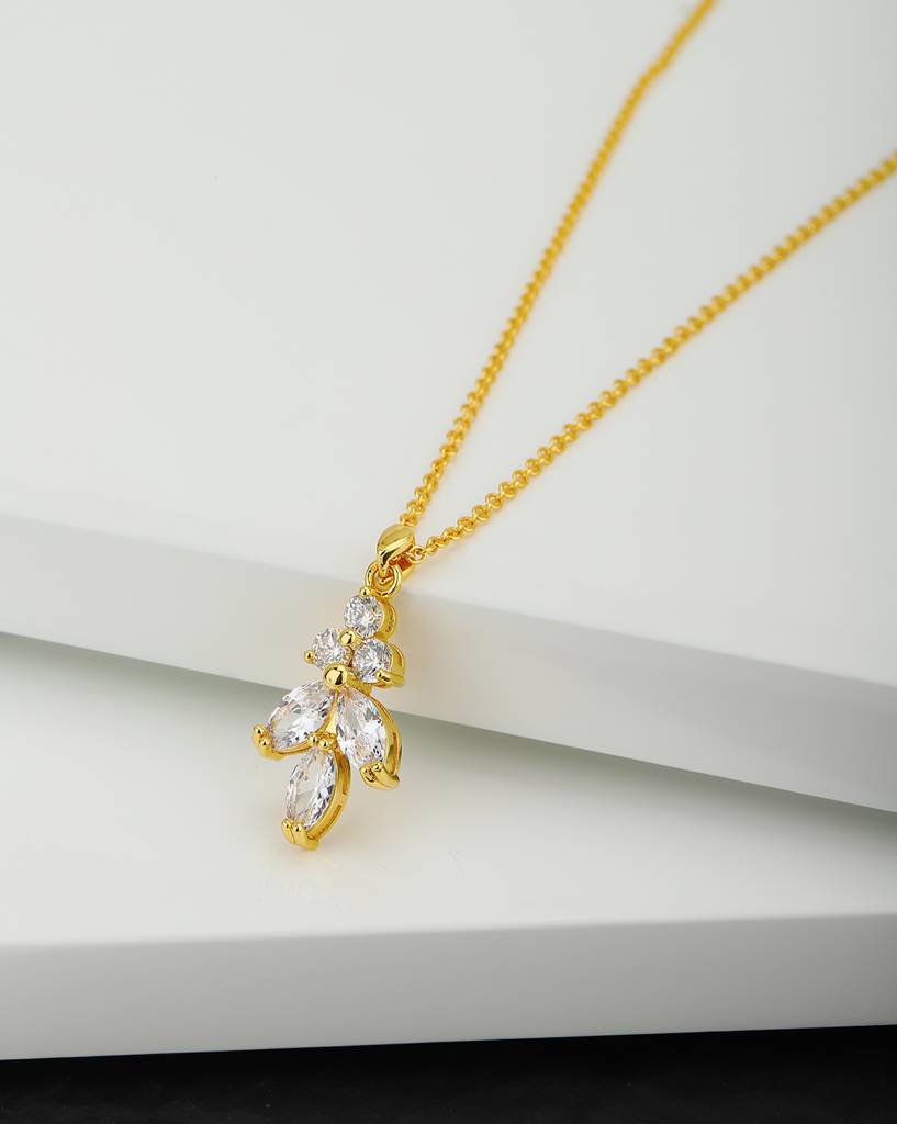 Gold Plated Minimal Necklace For Women : FJN3118