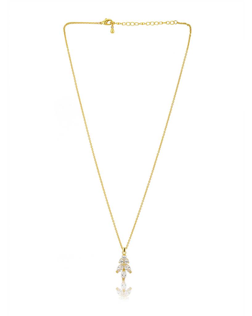 Gold Plated Minimal Necklace For Women : FJN3118