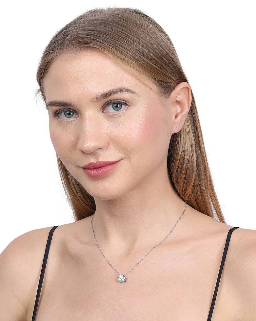 Silver-Toned Brass Rhodium-Plated Handcrafted Chain : FJN3226
