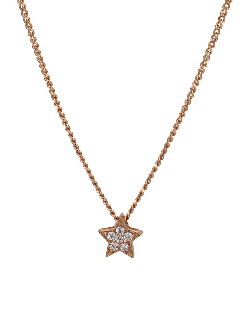 Carlton London Rose Gold-Plated Brass Necklace : FJN3764
