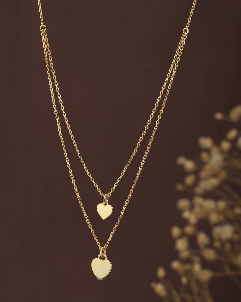 Carlton London Gold-Plated Brass Layered Necklace : FJN3766
