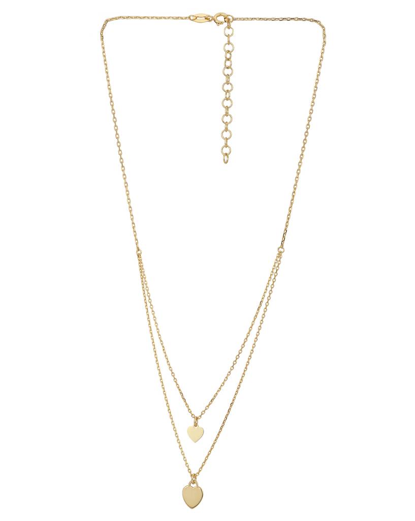 Carlton London Gold-Plated Brass Layered Necklace : FJN3766