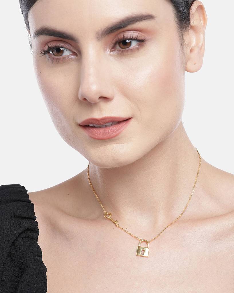 Carlton London Gold-Plated Brassnecklace : FJN3773