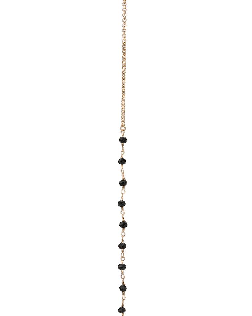 Carlton London Rose Gold-Plated & Black Brass Necklace : FJN3834