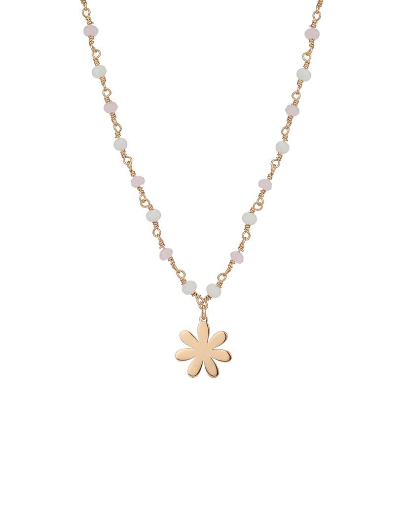Carlton London Rose Gold-Plated & Pink Brass Necklace : FJN3840