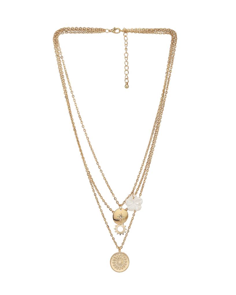 Carlton London Set Of 2 Gold-Plated Layered Necklace : FJN3858