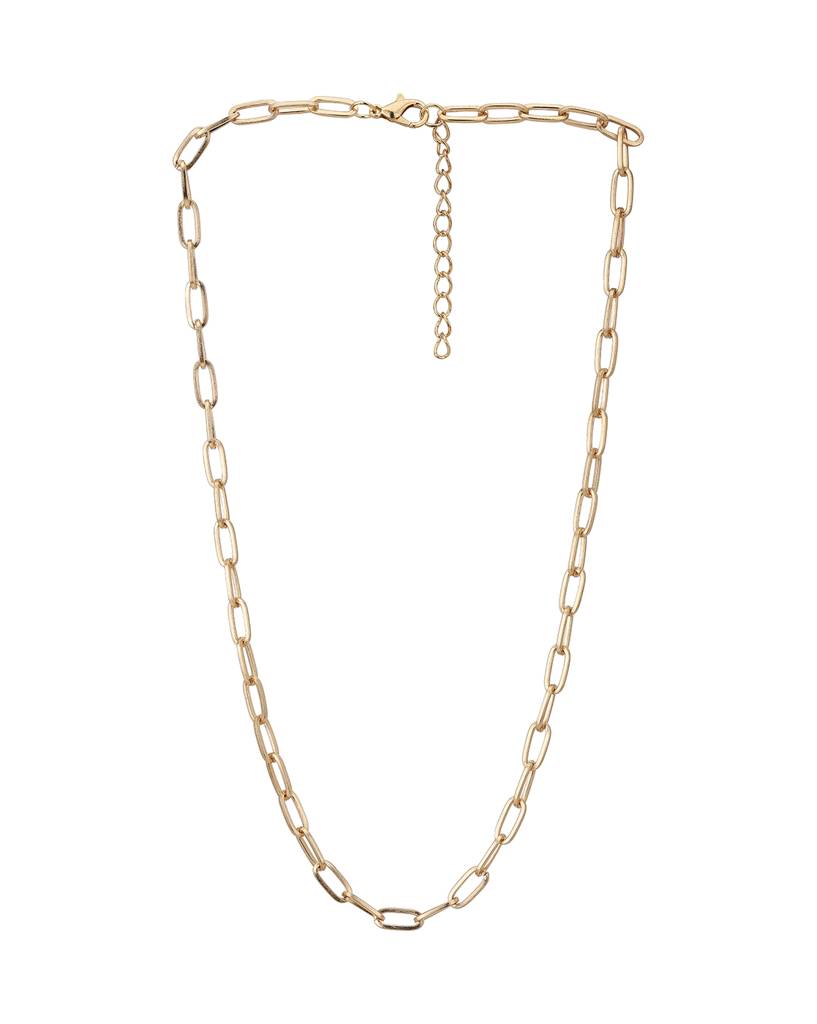 Carlton London Set Of 2 Rose Gold & White Toned Rose Gold Plated Necklace : FJN3862