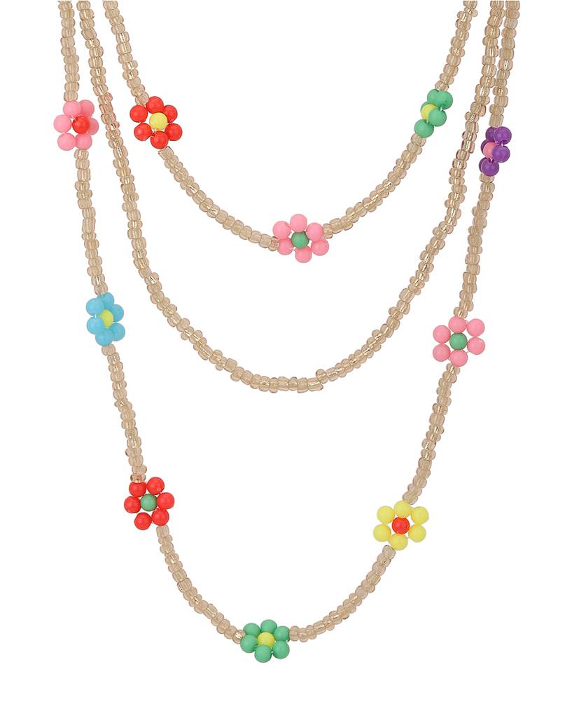 Carlton London Set Of 3 Rose Gold Plated Handcrafted Necklace : FJN3869