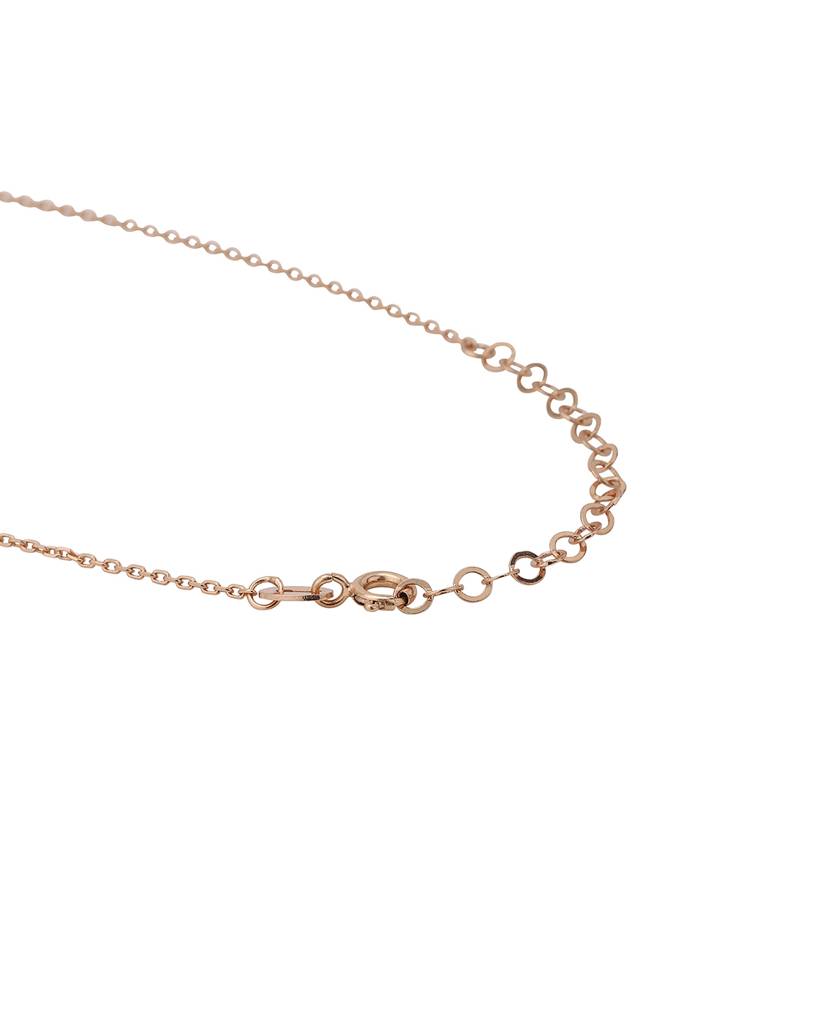 Women Rose Gold-Plated Cz Studded Pendant With Chain : FJN3962