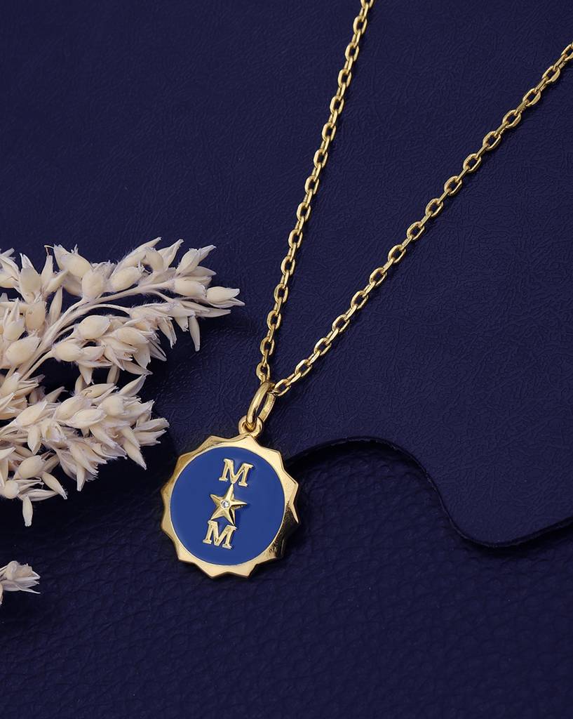 Carlton London Cubic Zirconia Gold-Plated Pendant With Chain : FJN3964