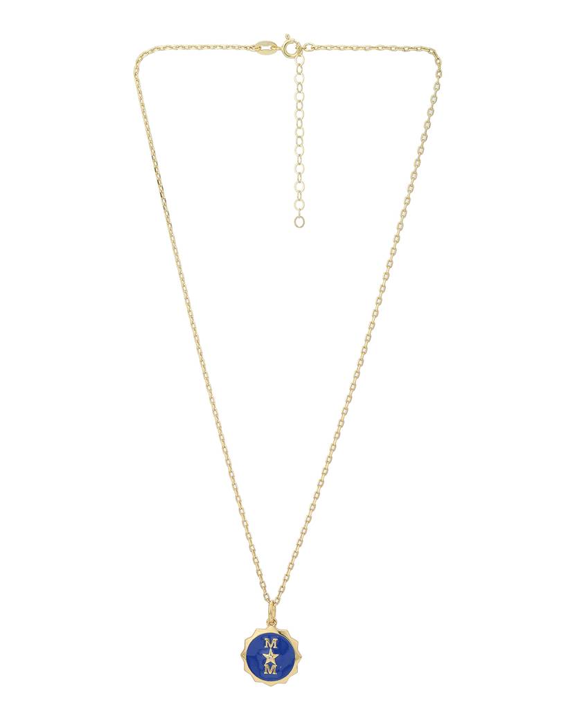 Carlton London Cubic Zirconia Gold-Plated Pendant With Chain : FJN3964