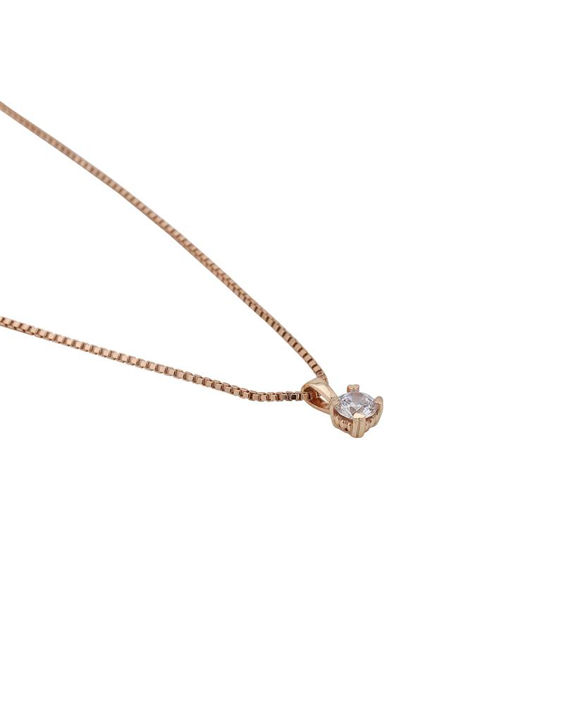 Rose Gold-Plated Pendant With Chain : FJN4018