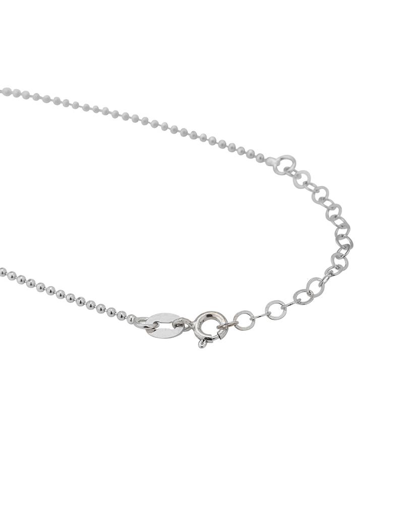 Carlton London Women Rhodium-Plated Cz Studded Pendant With Chain : FJN4049