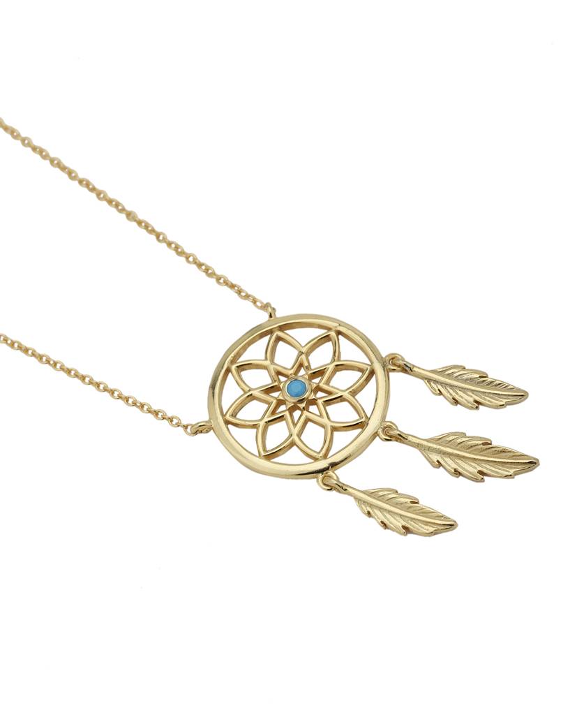 Carlton London 18K Gold-Plated Enamelled Necklace With Gift Card : FJN4092