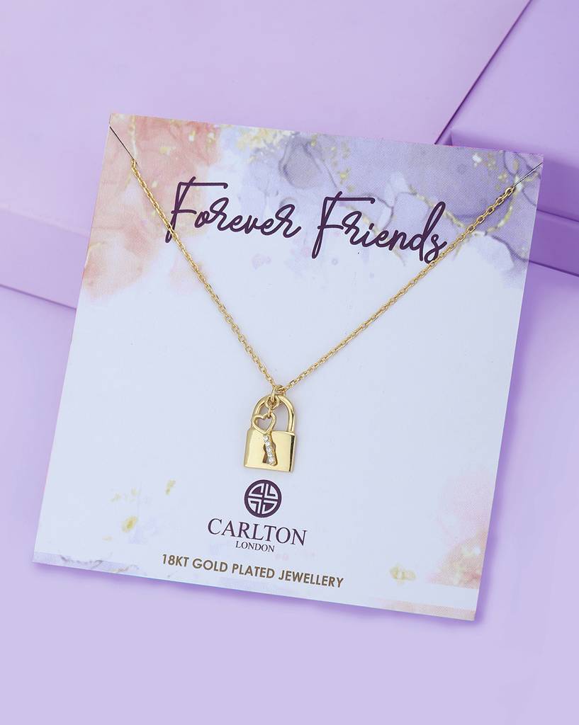 Carlton London Women 18K Gold-Plated Pendant With Chain & Gift Card : FJN4095