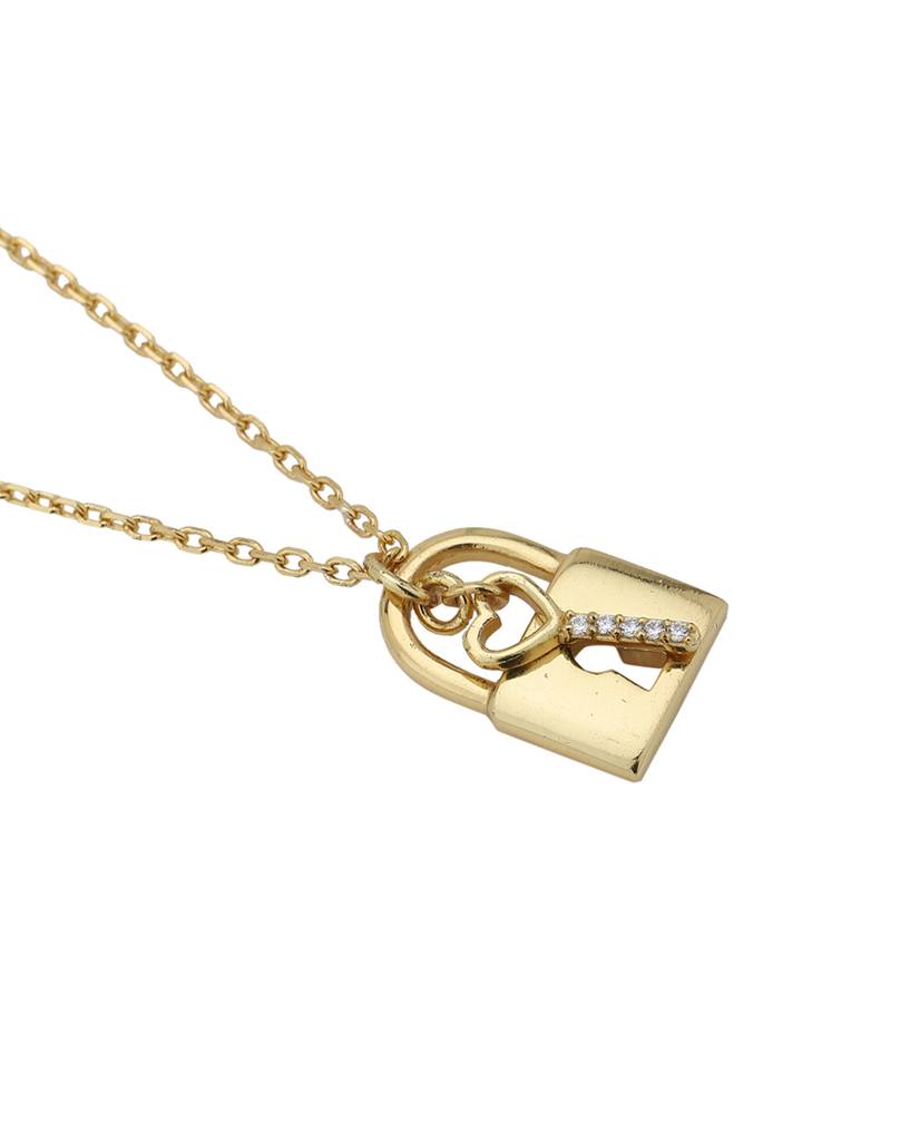 Carlton London Women 18K Gold-Plated Pendant With Chain & Gift Card : FJN4095