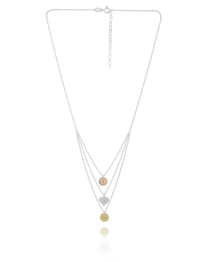 Carlton London Rhodium--Plated Layered Necklace : FJN4098