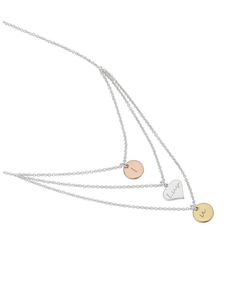 Carlton London Rhodium--Plated Layered Necklace : FJN4098