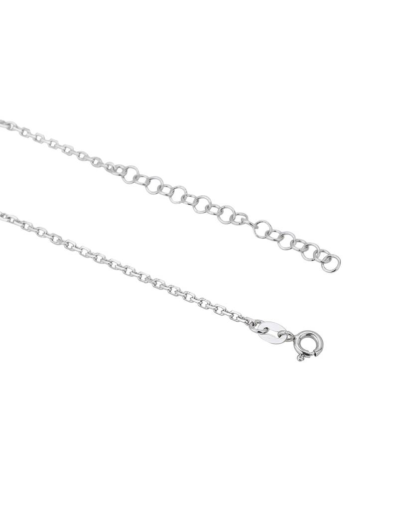 Carlton London Brass Rhodium-Plated Enamelled Necklace : FJN4110