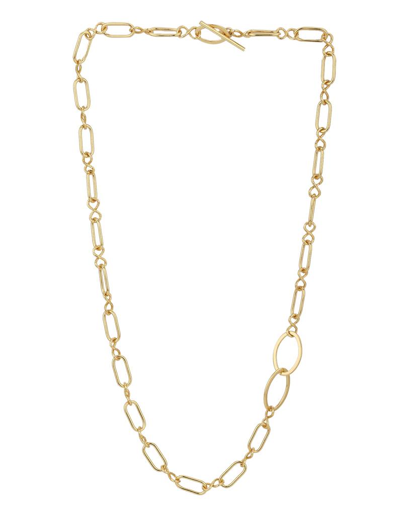 Carlton London 18Kt Gold Plated Toggle Necklace Link Chain : FJN4345