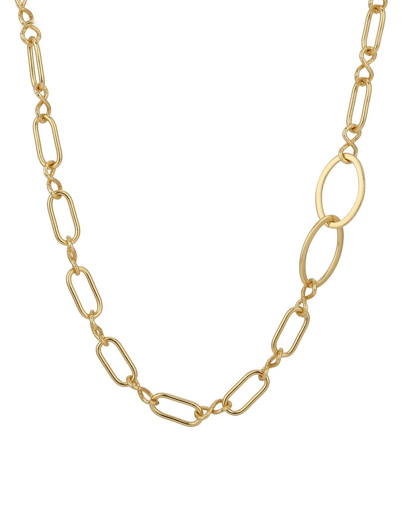 Carlton London 18Kt Gold Plated Toggle Necklace Link Chain : FJN4345
