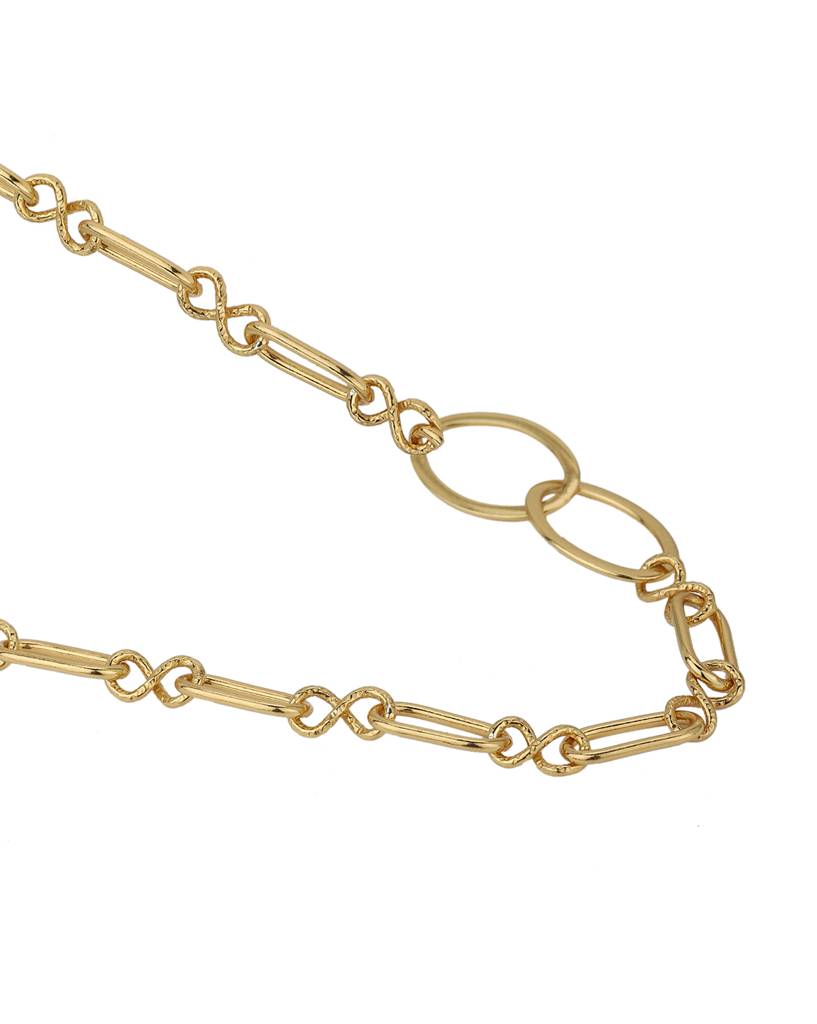 Carlton London 18Kt Gold Plated Toggle Necklace Link Chain : FJN4345