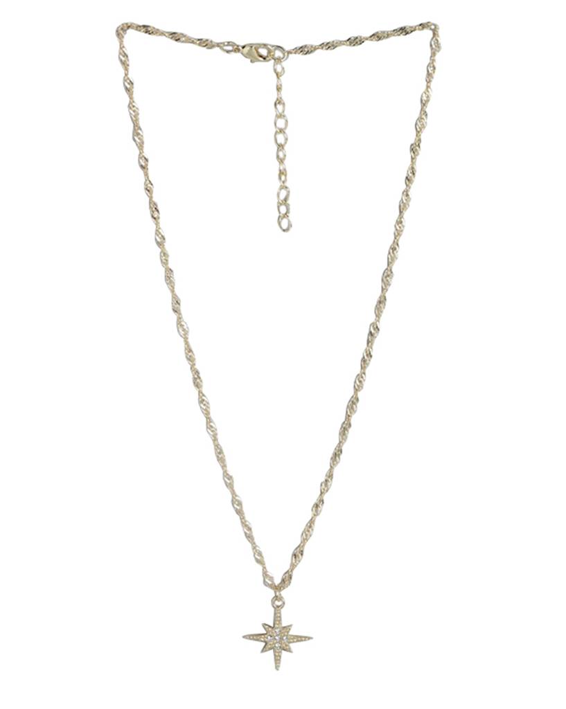 Carlton London Pack Of 3 Gold-Plated Necklaces : FJN4477