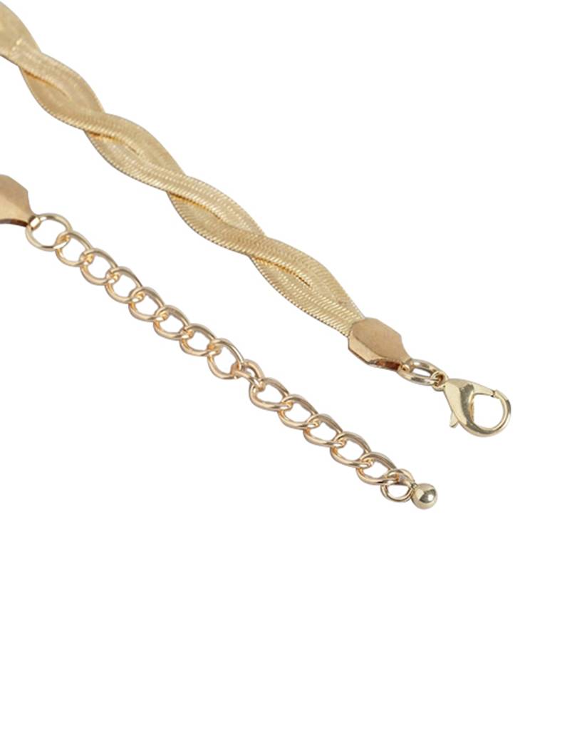 Carlton London Gold-Plated Layered Chain : FJN4483