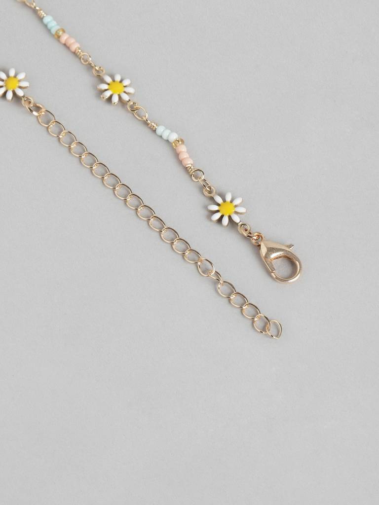 Girls Gold-Plated Enamelled Necklace : FJN4488