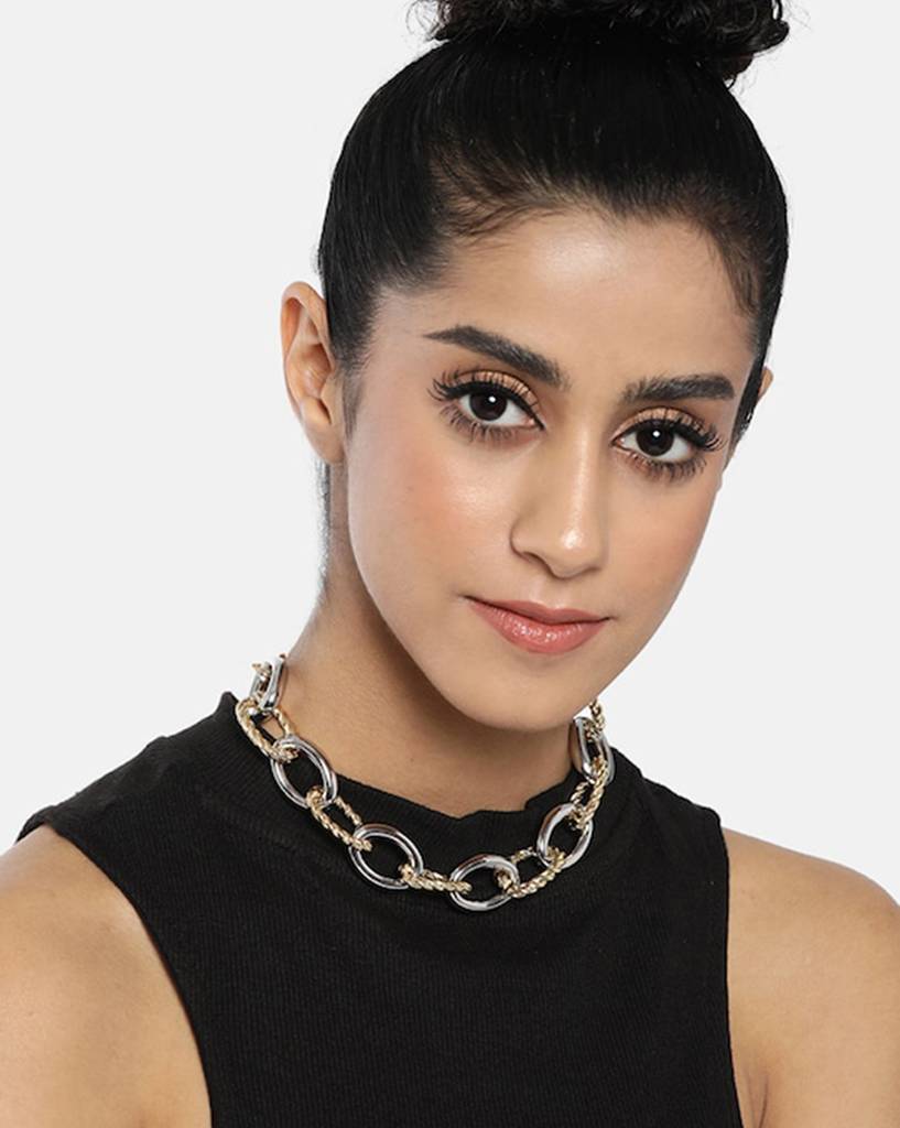 Carlton London Metal Statement Necklace : FJN4698