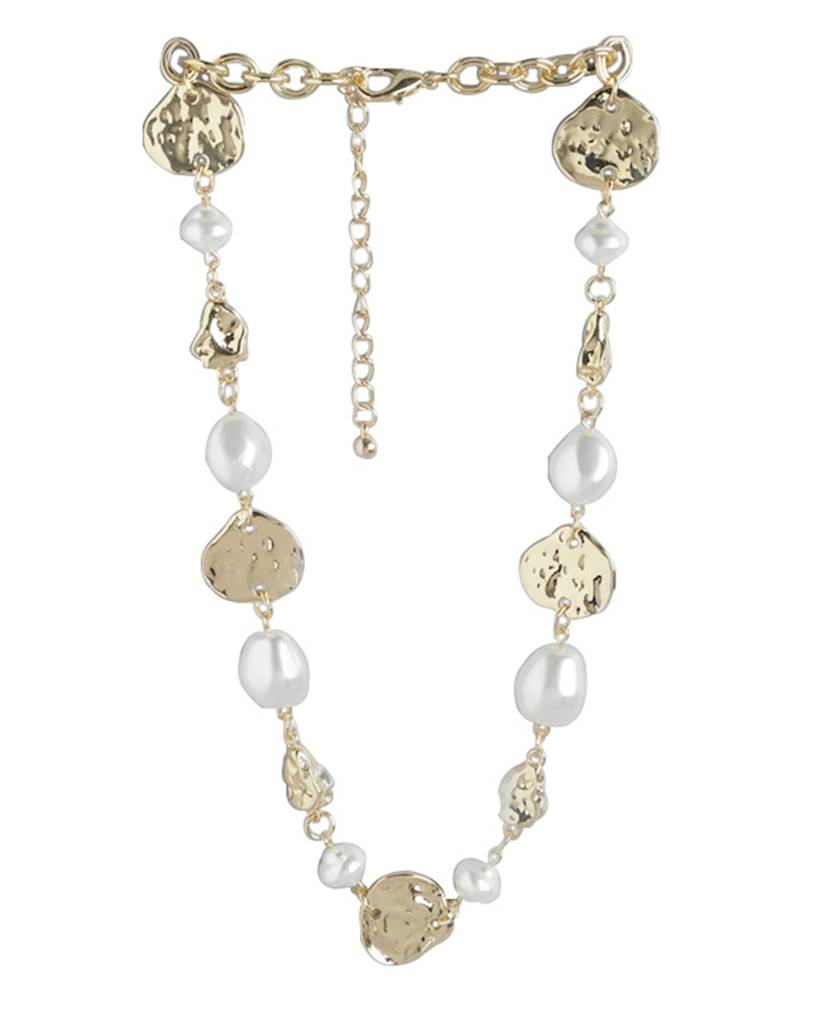 Carlton London Gold-Plated Pearls-Studded Necklace : FJN4700