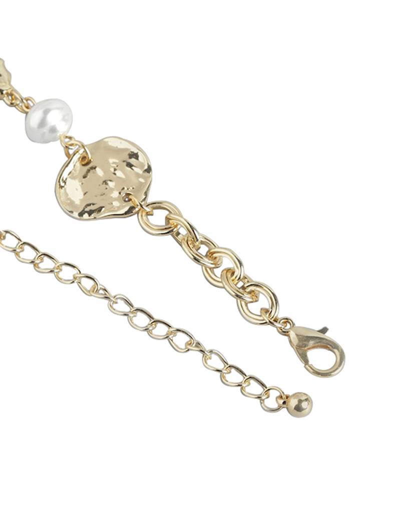 Carlton London Gold-Plated Pearls-Studded Necklace : FJN4700