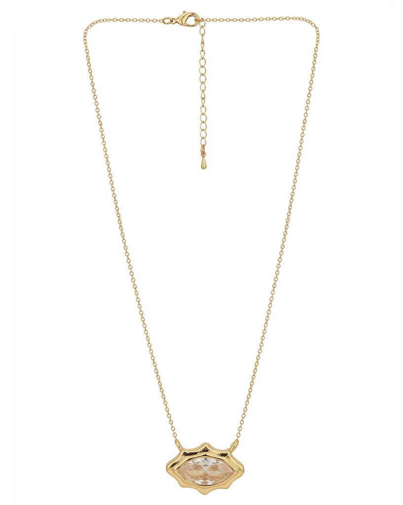 Carlton London, Gold-Plated Crystals Necklace : FJN4766