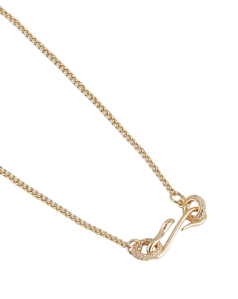 Carlton London Brass Gold-Plated Necklace : FJN4771