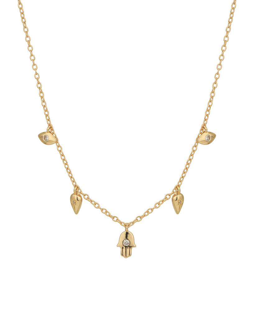 Carlton London Gold-Plated Cz Necklace : FJN4772