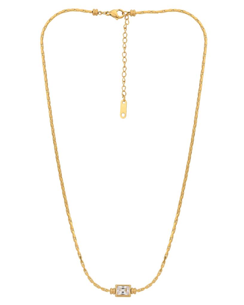 Carlton London Gold-Plated Crystals Necklace : FJN4773