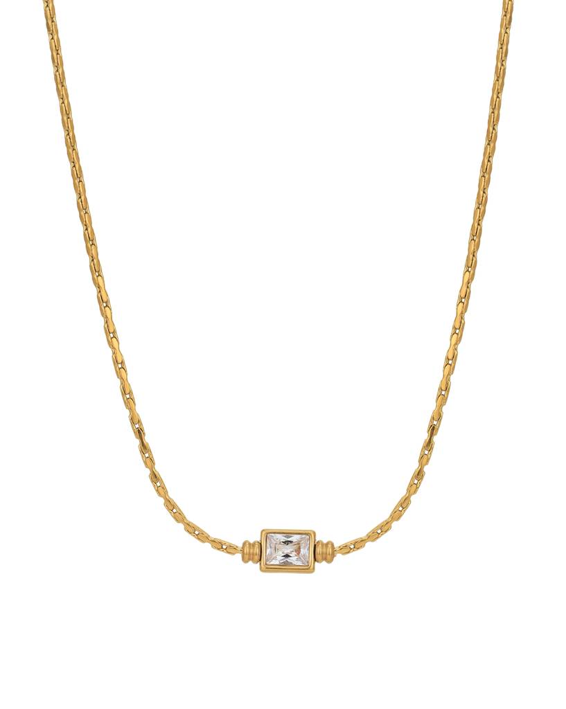 Carlton London Gold-Plated Crystals Necklace : FJN4773