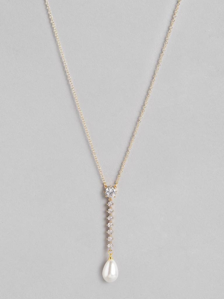 Premium Gold-Plated Pearl Necklace : FJN4776