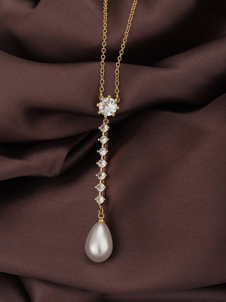 Premium Gold-Plated Pearl Necklace : FJN4776